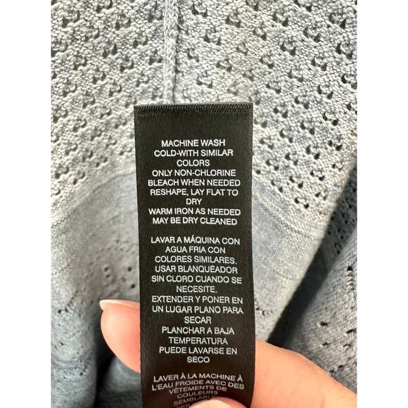 WHITE HOUSE BLACK MARKET | Ombre Gradient Ruana Shawl Wrap Boho Chic | XS/Small - Picture 8 of 9